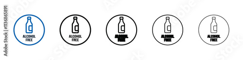 Alcohol free icon Outline vector logo for web ui