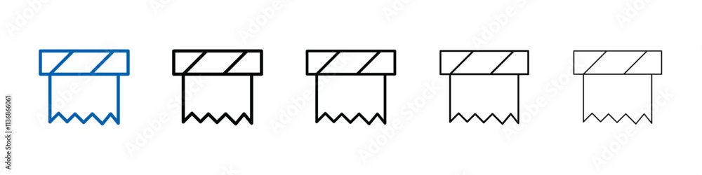 aluminum foil icon Outline vector logo for web ui aluminum foil icon Outline vector logo for web ui
