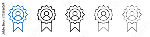 Ambassador icon Outline vector logo for web ui