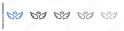 Angel icon Outline vector logo for web ui