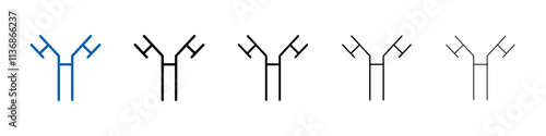 Antibody icon Outline vector logo for web ui
