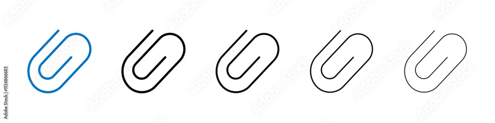 Attachment clip icon Outline vector logo for web ui Attachment clip icon Outline vector logo for web ui