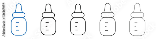 baby sippy icon Outline vector logo for web ui