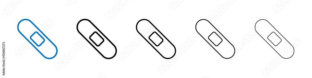 Band aid icon Outline vector logo for web ui Band aid icon Outline vector logo for web ui