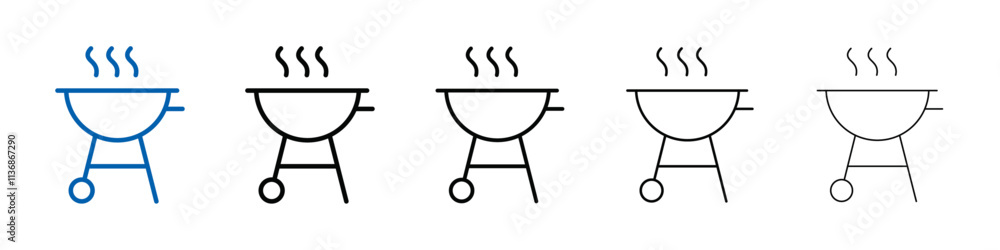 Barbecue grill icon Outline vector logo for web ui Barbecue grill icon Outline vector logo for web ui