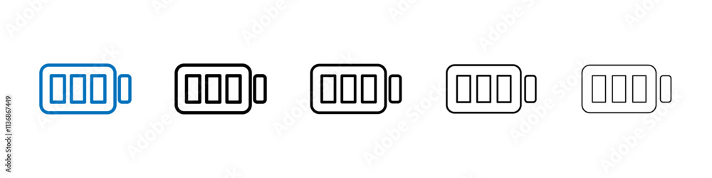 Battery icon Outline vector logo for web ui Battery icon Outline vector logo for web ui