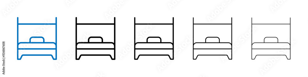 Bed icon Outline vector logo for web ui Bed icon Outline vector logo for web ui
