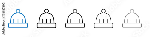 Beanie icon Outline vector logo for web ui