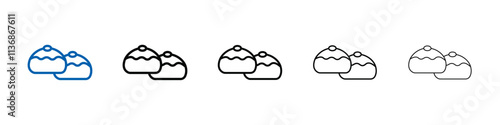 belgian buns icon Outline vector logo for web ui