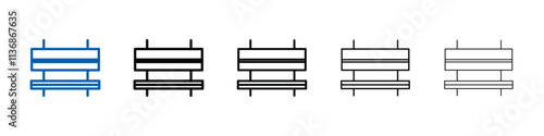 Bench icon Outline vector logo for web ui