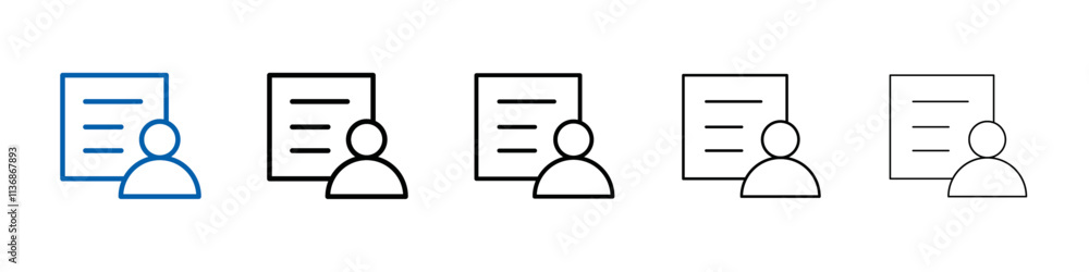 Biography icon Outline vector logo for web ui Biography icon Outline vector logo for web ui