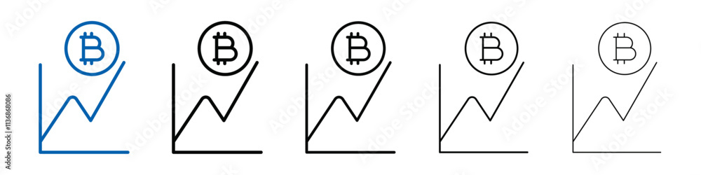 Bitcoin Evolution icon Outline vector logo for web ui Bitcoin Evolution icon Outline vector logo for web ui