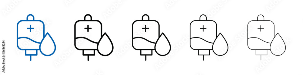 blood bag icon Outline vector logo for web ui blood bag icon Outline vector logo for web ui