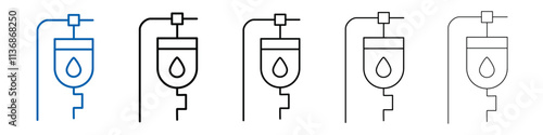 blood glucose icon Outline vector logo for web ui