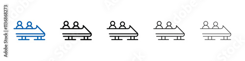 Bobsleigh icon Outline vector logo for web ui