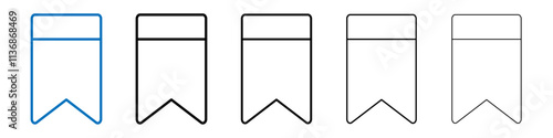 Bookmark icon Outline vector logo for web ui