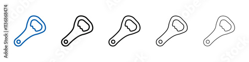 Bottle opener icon Outline vector logo for web ui