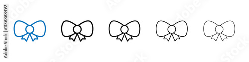 Bowknot icon Outline vector logo for web ui