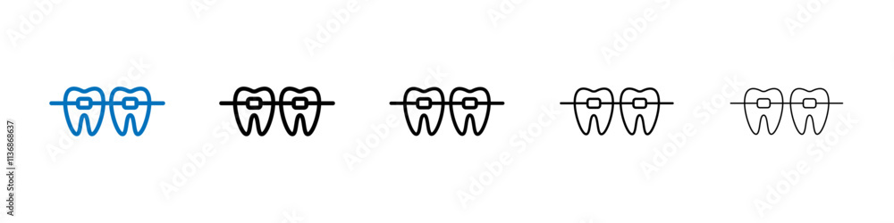 Braces icon Outline vector logo for web ui Braces icon Outline vector logo for web ui