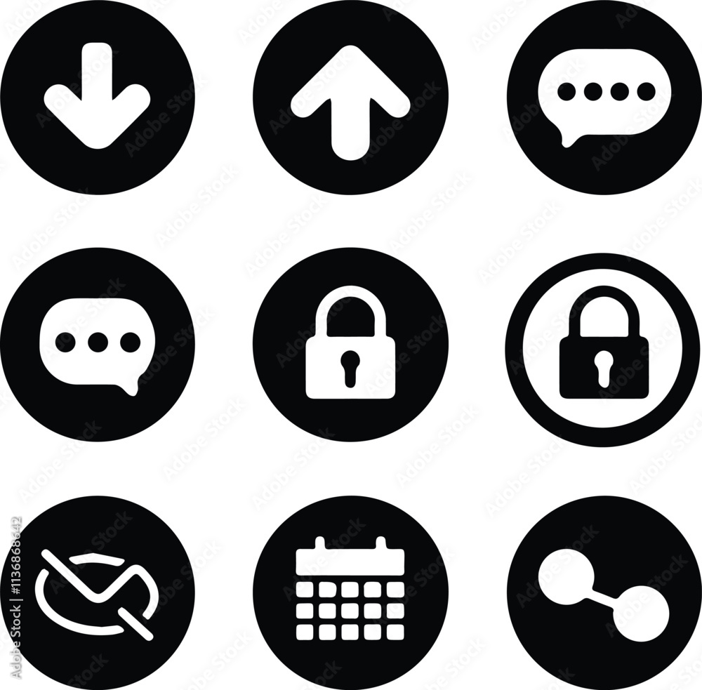 A set of logo icons with vector silhouette style A set of logo icons with vector silhouette style