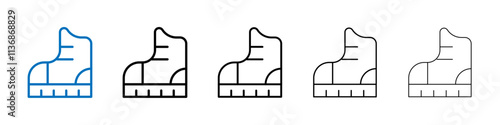 Brisk boots icon Outline vector logo for web ui