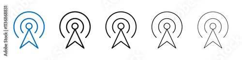 Broadcast icon Outline vector logo for web ui