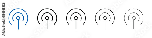 Broadcast Icon Outline vector logo for web ui