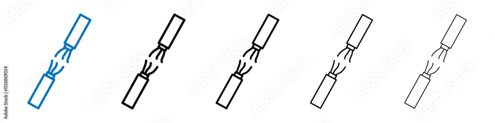 Broken Wire Icon icon Outline vector logo for web ui Broken Wire Icon icon Outline vector logo for web ui