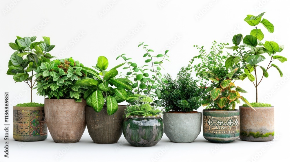 Collection of potted plants in various containers, showcasing diverse greenery and textures. A vibrant display of indoor plants. Collection of potted plants in various containers, showcasing diverse greenery and textures. A vibrant display of indoor plants.