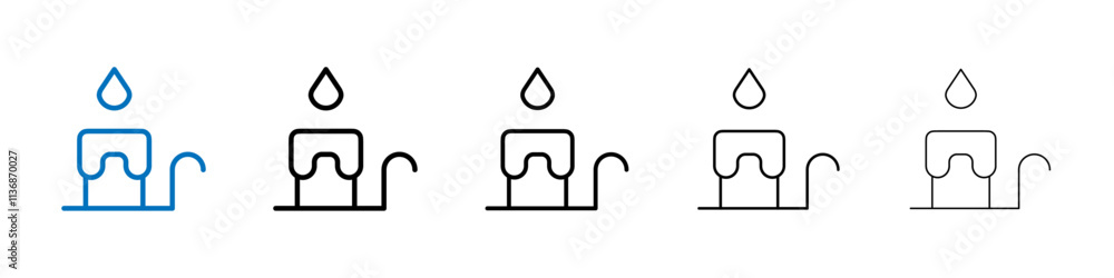 Candle icon Outline vector logo for web ui Candle icon Outline vector logo for web ui