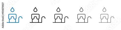 Candle icon Outline vector logo for web ui