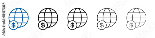 Capitalism icon Outline vector logo for web ui