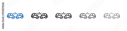 car accident icon Outline vector logo for web ui