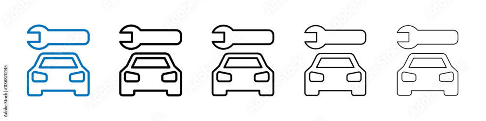 Car repair icon Outline vector logo for web ui Car repair icon Outline vector logo for web ui
