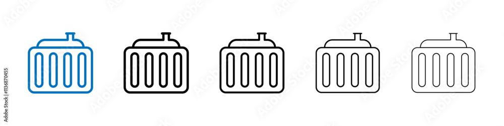 Car radiator Icon Outline vector logo for web ui Car radiator Icon Outline vector logo for web ui