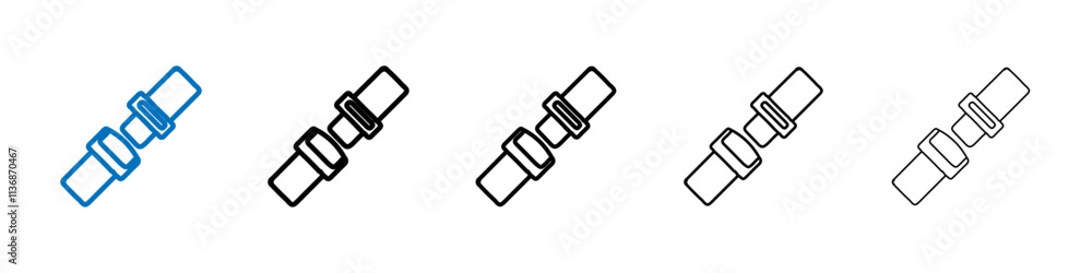 Car seat belt icon Outline vector logo for web ui Car seat belt icon Outline vector logo for web ui