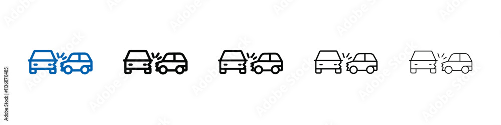 car side crash icon Outline vector logo for web ui car side crash icon Outline vector logo for web ui