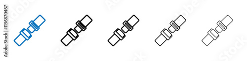 Car seat belt icon Outline vector logo for web ui