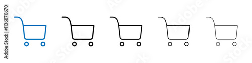 Cart icon Outline vector logo for web ui