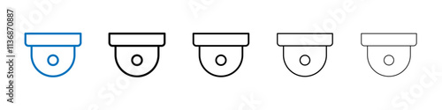 Cctv icon Outline vector logo for web ui