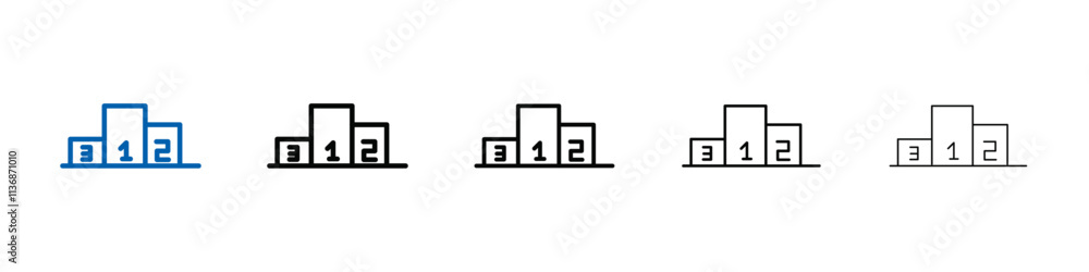 champion podium icon Outline vector logo for web ui champion podium icon Outline vector logo for web ui