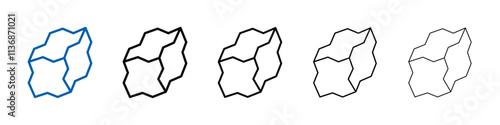 Charcoal icon Outline vector logo for web ui