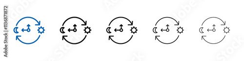 Circadian rhythms icon Outline vector logo for web ui