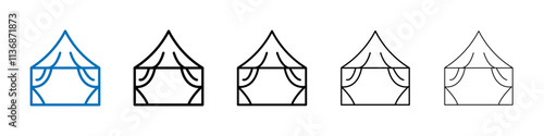 Circus tent icon Outline vector logo for web ui