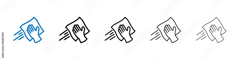 Cleaning cloth icon Outline vector logo for web ui Cleaning cloth icon Outline vector logo for web ui