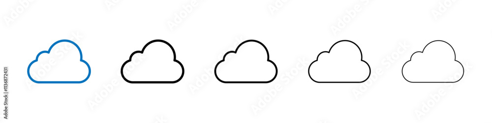 Cloud icon Outline vector logo for web ui Cloud icon Outline vector logo for web ui