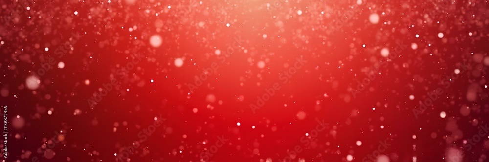 Holiday red background with falling snow with space for text. Banner for design. Holiday red background with falling snow with space for text. Banner for design.