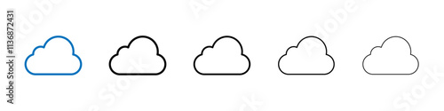Cloud icon Outline vector logo for web ui