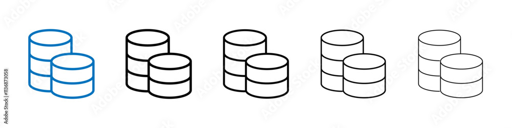 Coins icon Outline vector logo for web ui Coins icon Outline vector logo for web ui