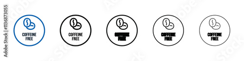 coffeine free icon Outline vector logo for web ui